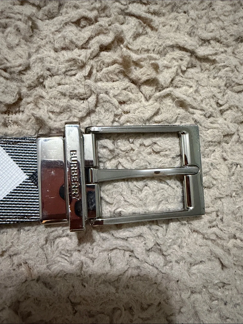 Burberry Men’s Birch Brown Reversible Belt — Size 36/90